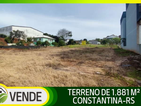 TERRENO DE 1.881 M² EM CONSTANTINA-RS