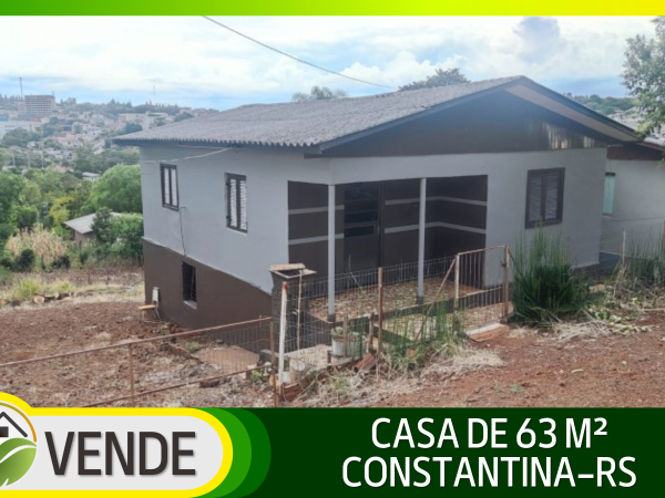 CASA DE 63 M² EM CONSTANTINA-RS