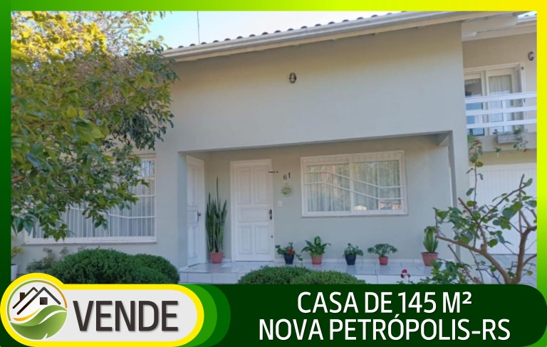 CASA DE 145 M² EM NOVA PETRÓPOLIS-RS