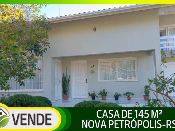 CASA DE 145 M² EM NOVA PETRÓPOLIS-RS