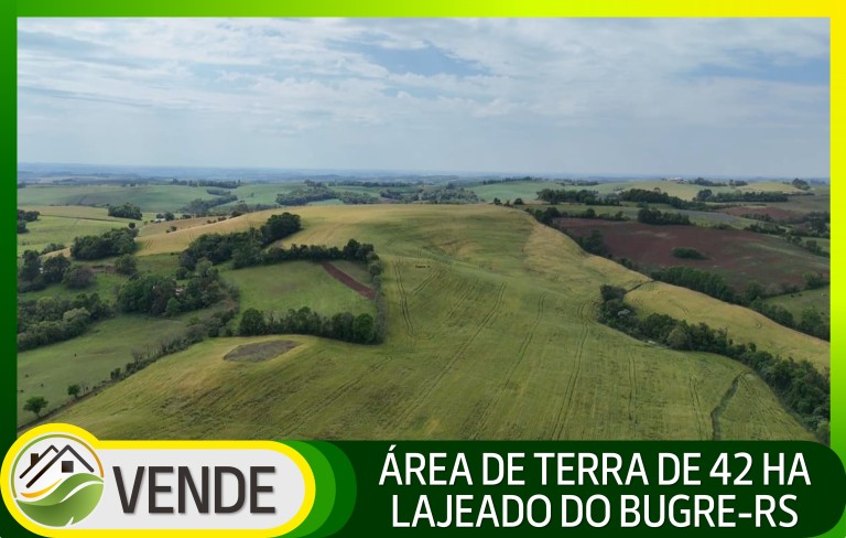 ÁREA DE TERRA DE 42 HA EM LAJEADO DO BUGRE-RS