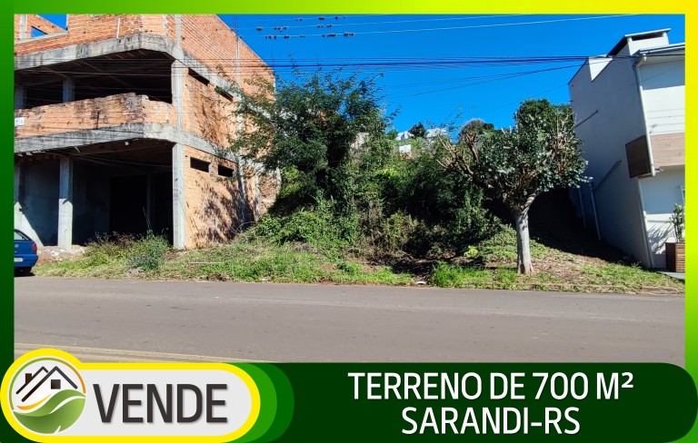 TERRENO DE 700 M² EM SARANDI-RS