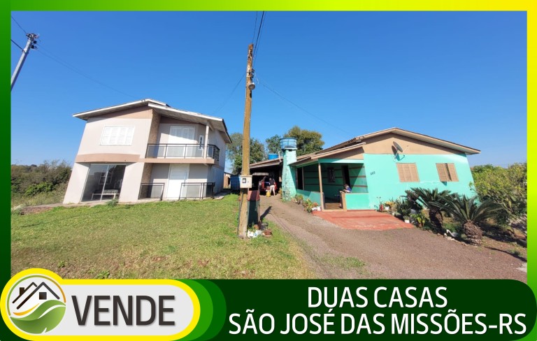 DUAS CASAS EM SÃO JOSÉ DAS MISSÕES-RS