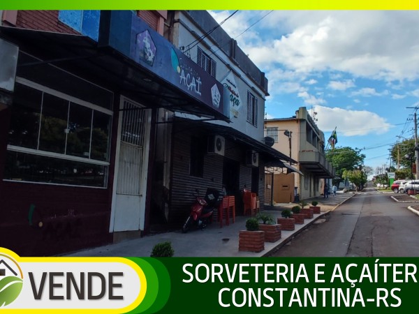 SORVETERIA E AÇAÍTERIA À VENDA NO CENTRO DE CONSTANTINA-RS
