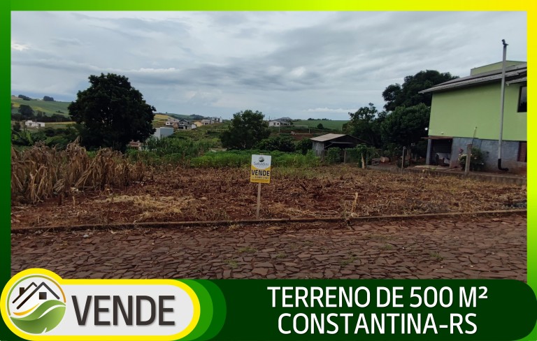 TERRENO DE 500 M² EM CONSTANTINA-RS