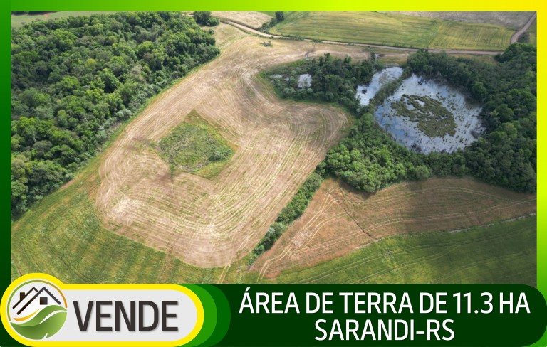 ÁREA DE TERRA DE 11.3 HA NO RS