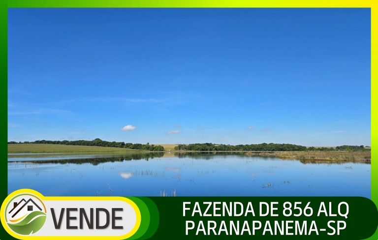 FAZENDA DE 856 ALQUEIRES EM SÃO PAULO