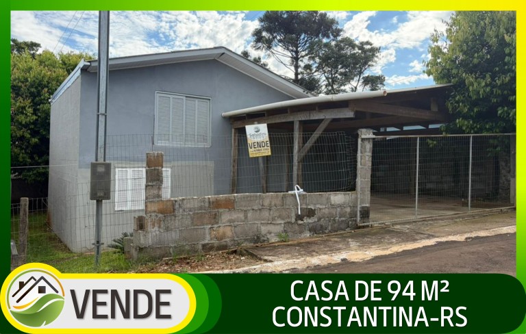 CASA COM R$ 50.000,00 DE DESCONTO EM CONSTANTINA-RS