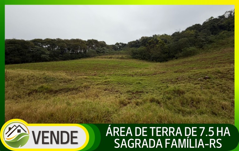 ÁREA DE TERRA DE 7.5 HA NO RS