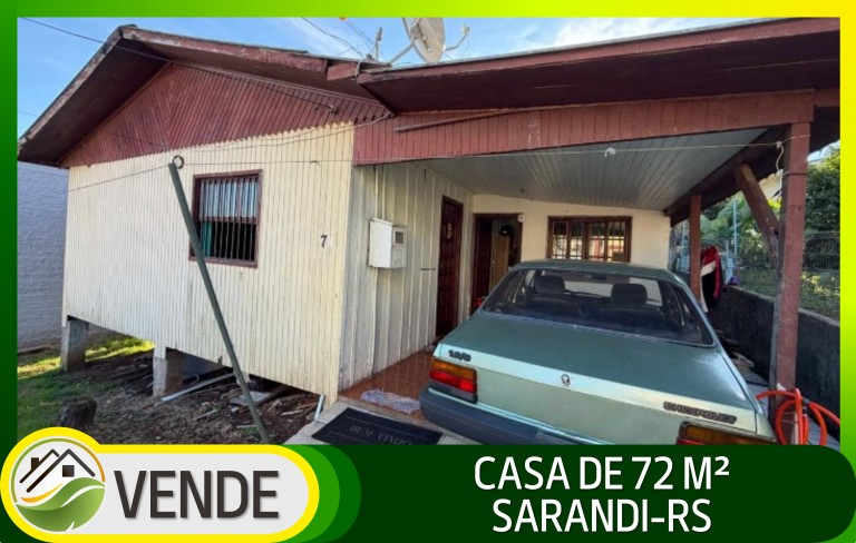 CASA DE 72 M² EM SARANDI-RS