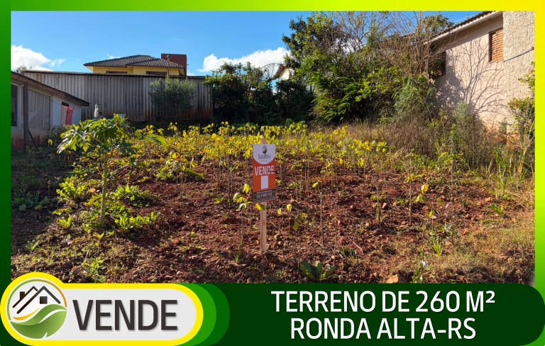 TERRENO DE 260 M² EM RONDA ALTA-RS