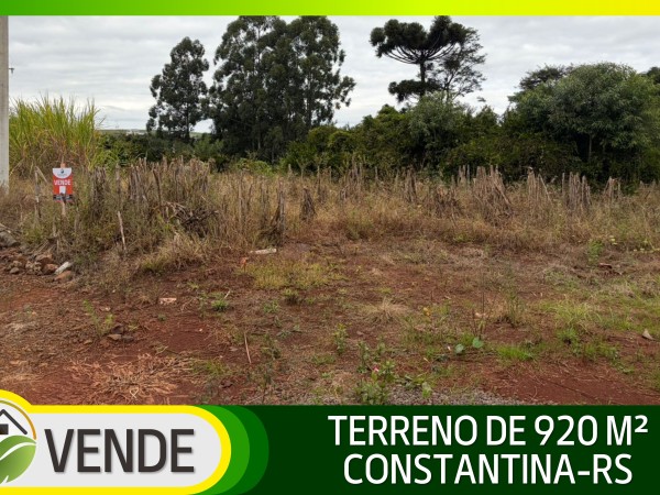 TERRENO DE 920 M² EM CONSTANTINA-RS