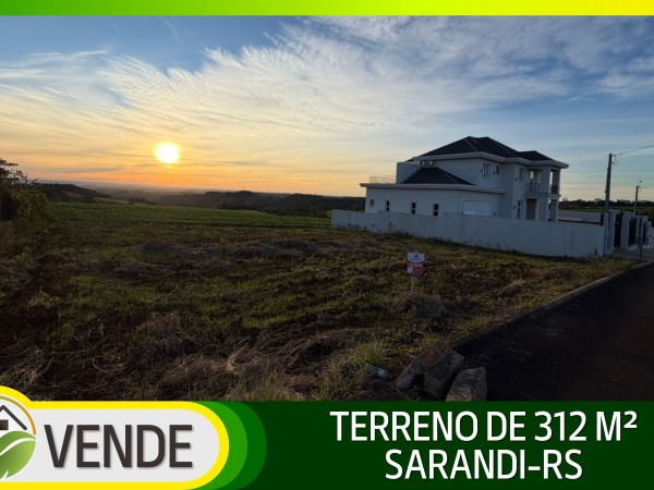 TERRENO DE 312 M² EM SARANDI-RS