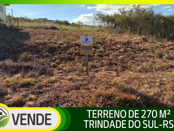 TERRENO DE 270 M² EM TRINDADE DO SUL-RS