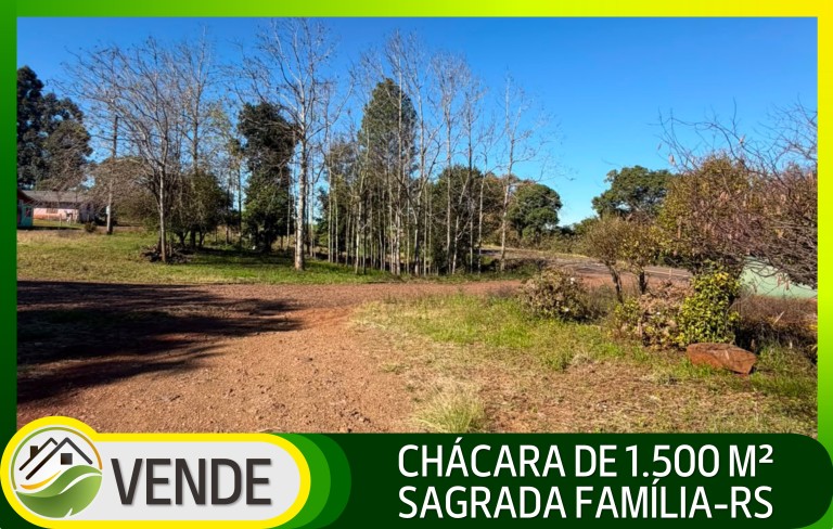 CHÁCARA DE 1.500 M² EM SAGRADA FAMÍLIA-RS