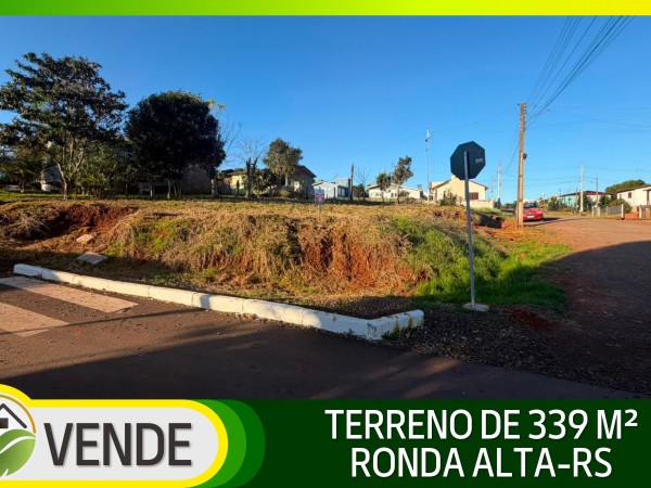 TERRENO DE ESQUINA DE 339 M² EM RONDA ALTA-RS