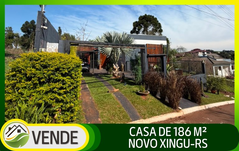 CASA MOBILIADA DE 186 M² EM NOVO XINGU-RS