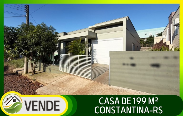 CASA MOBILIADA DE 199 M² EM CONSTANTINA-RS